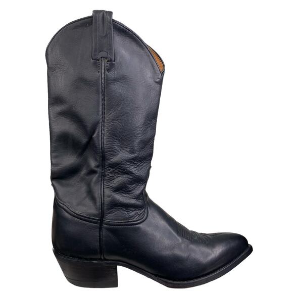 Tony Lama Mens Soft Black Leather Western Cowboy Boot Size US 8 D - Picture 1 of 11